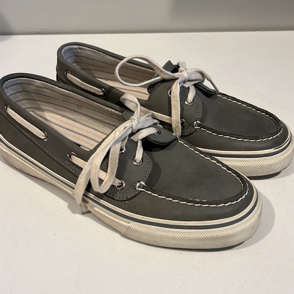 Men’s gray leather Sperry Top Sider boat shoes - Picture 2 of 6